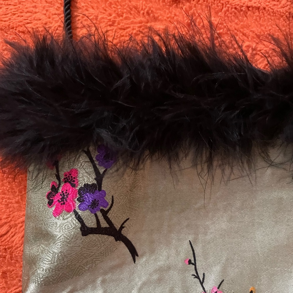 Green Purse with Black Edging